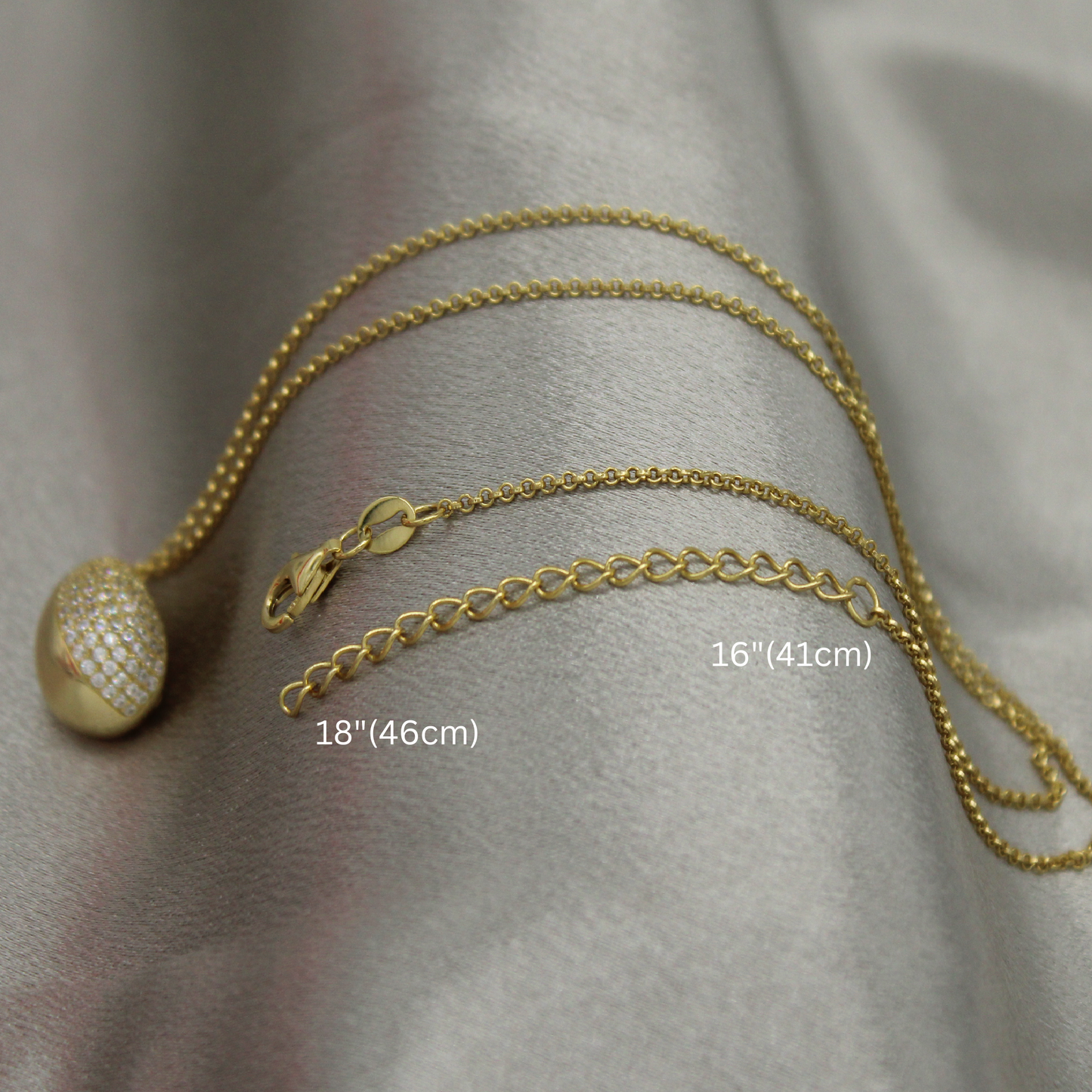 Golden Teardrop Pendant Necklace