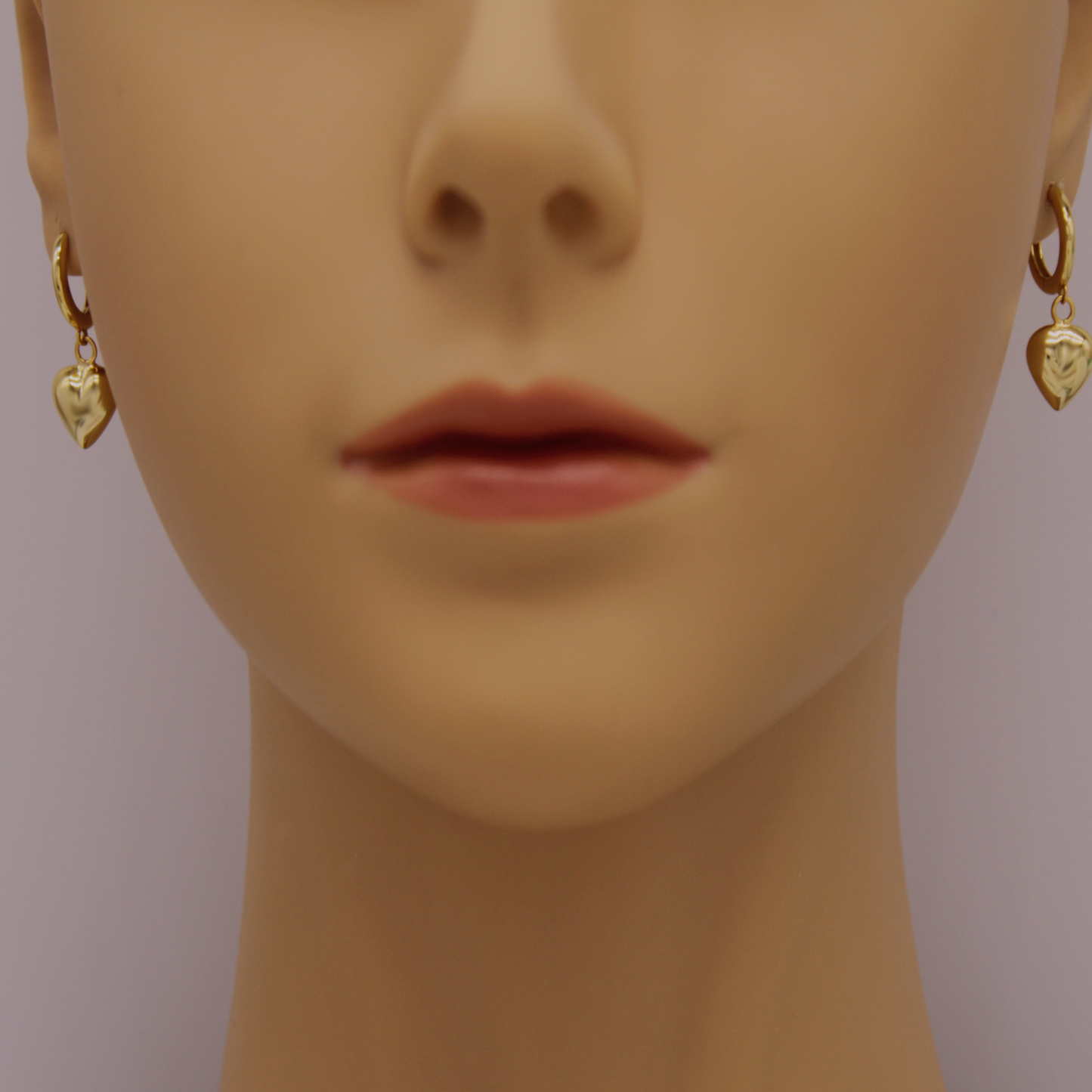 Heart Charm Hoop Earrings