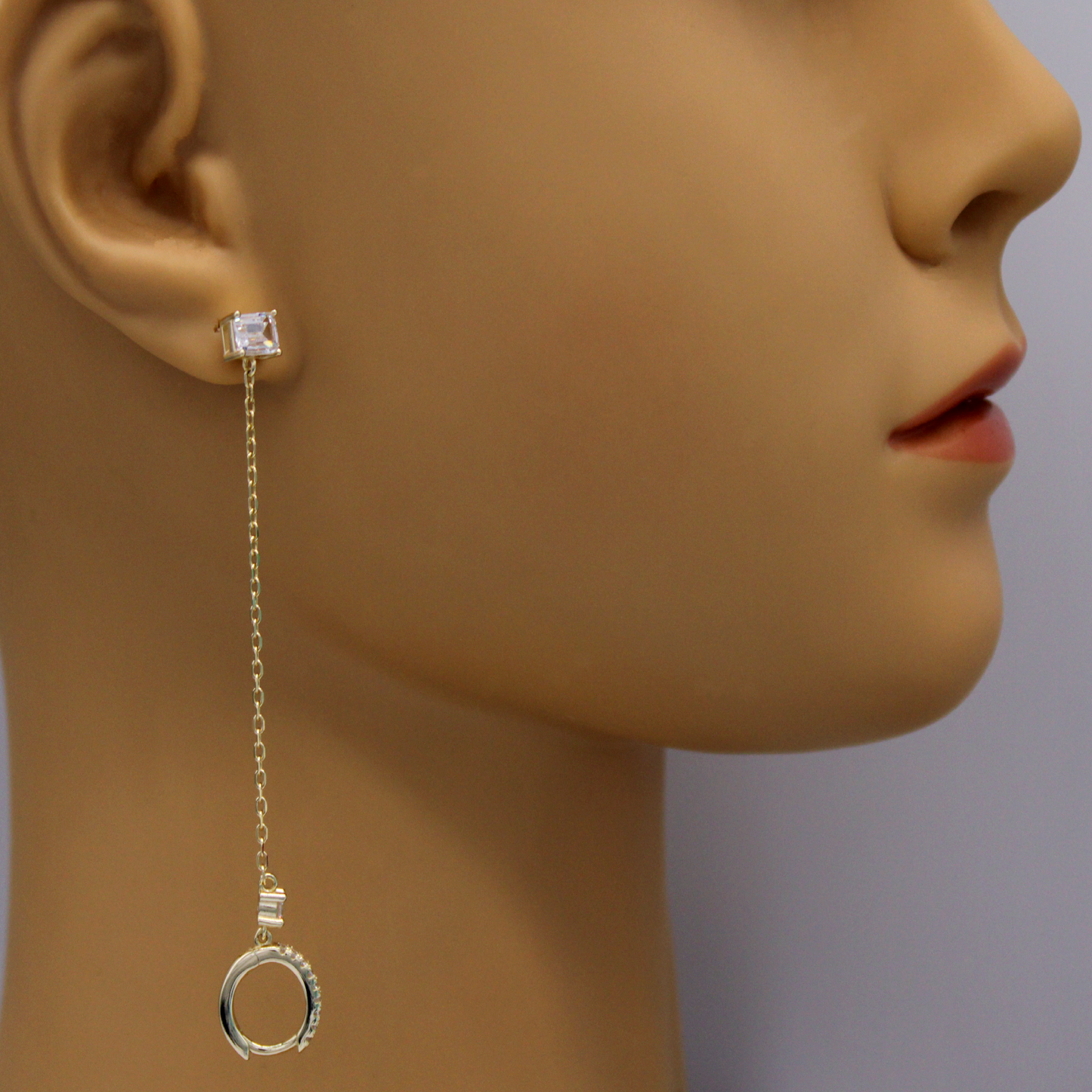 Radiant Hoop Chain Earrings
