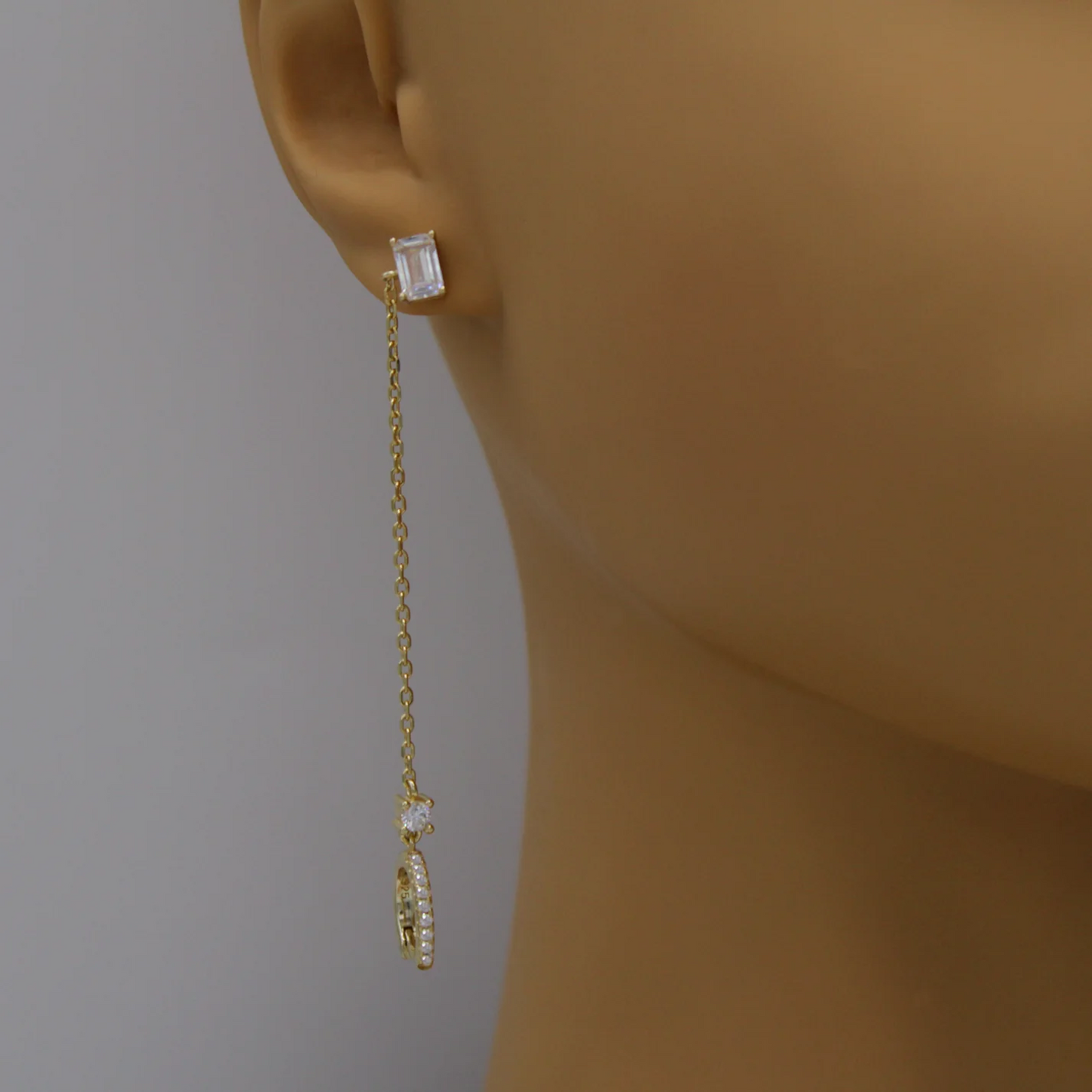 Radiant Hoop Chain Earrings