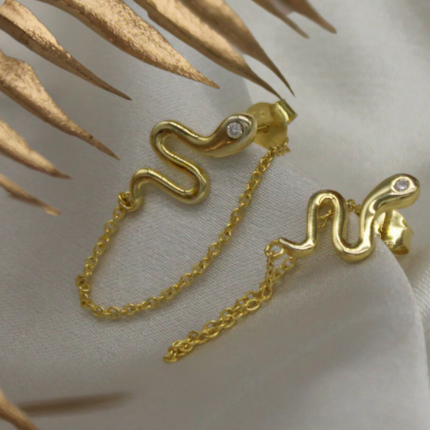 Golden Serpent Earrings