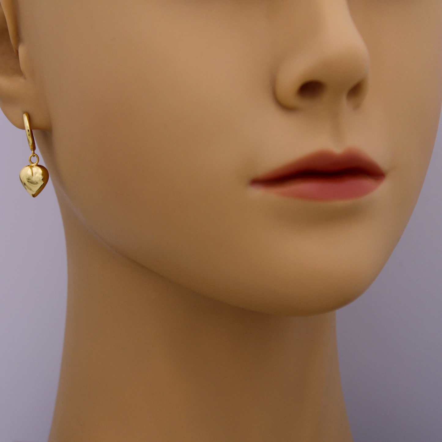 Heart Charm Hoop Earrings