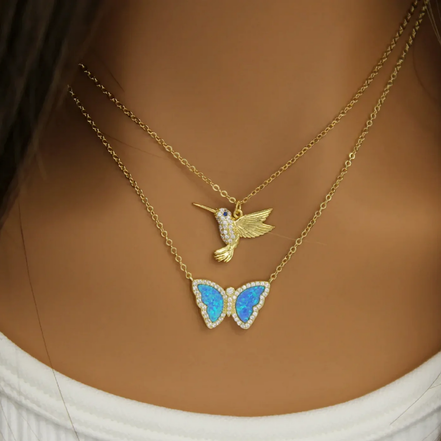 Hummingbird Charm Necklace