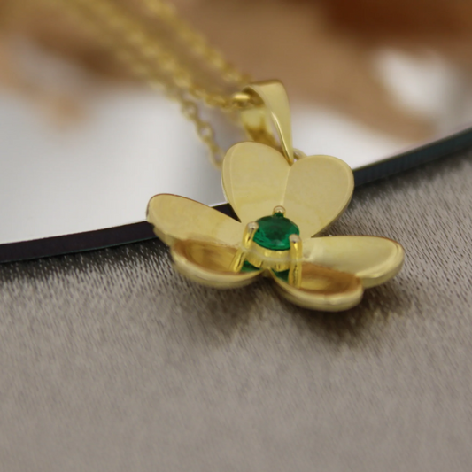 Golden Shamrock Necklace