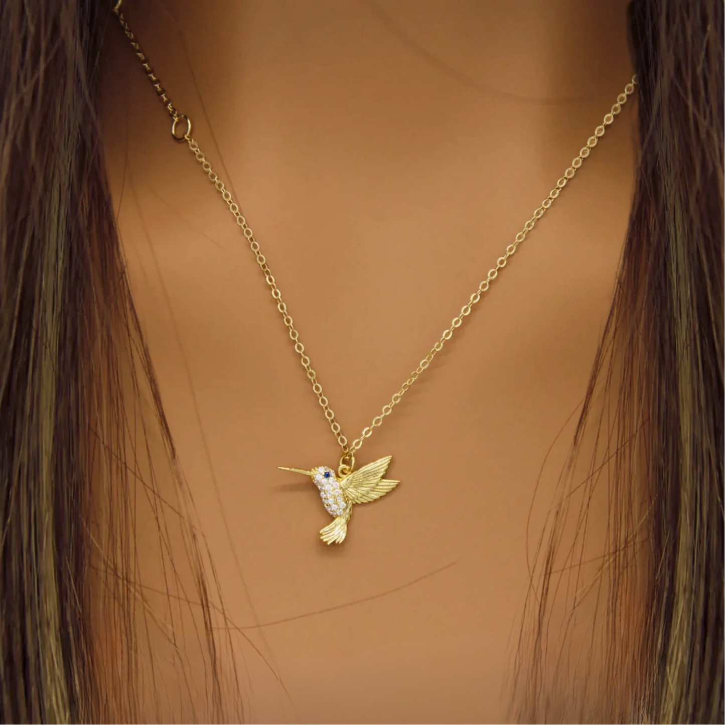 Hummingbird Charm Necklace