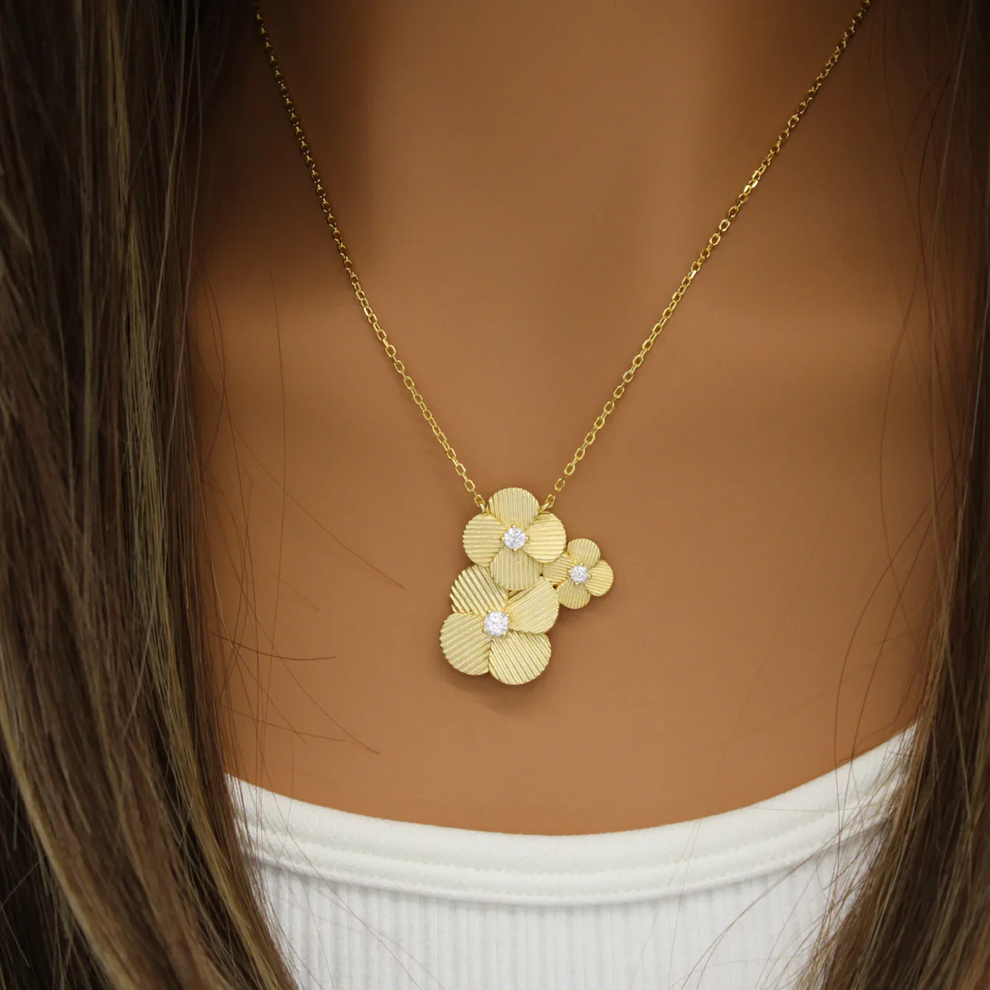 Three Blossoms Necklace