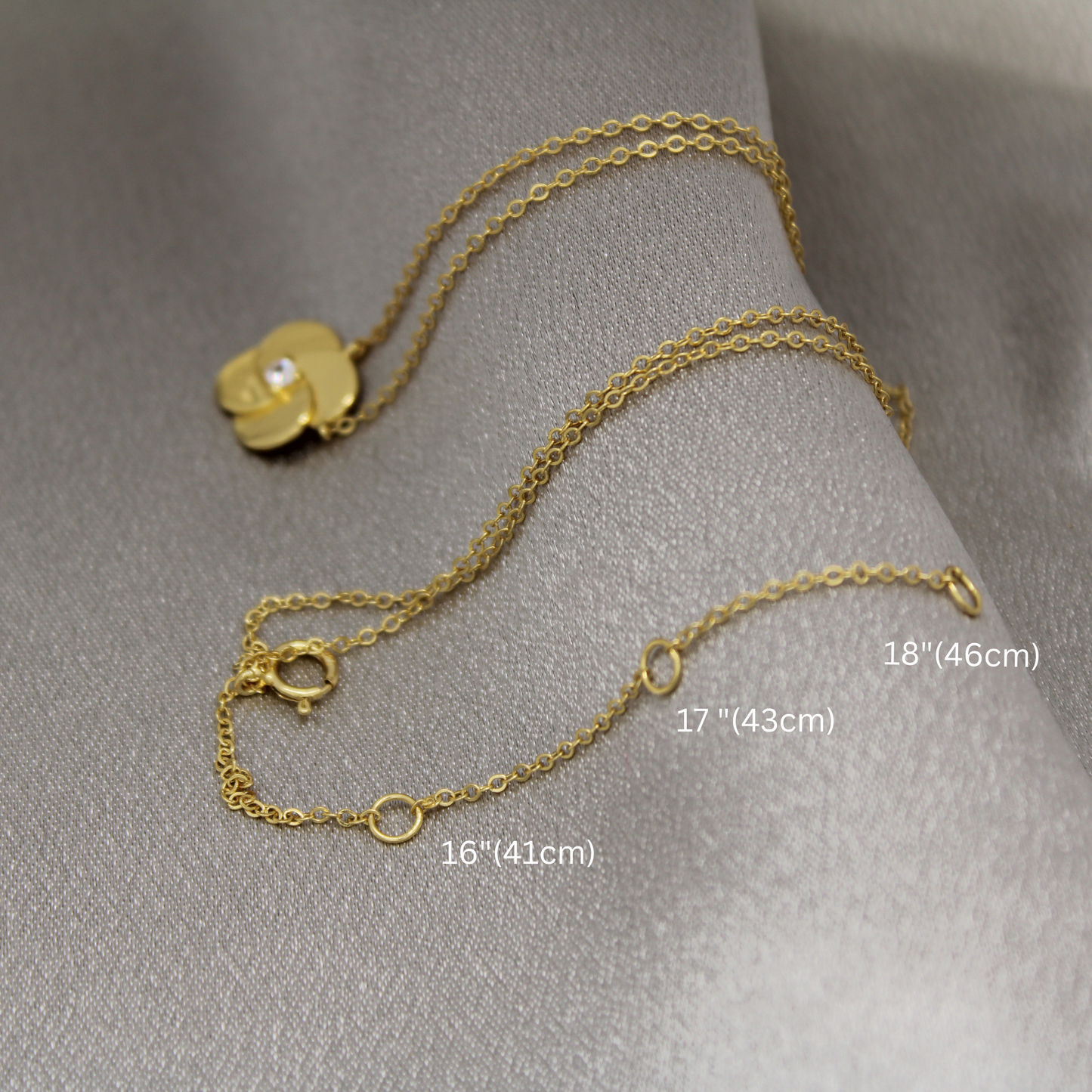 Golden Camellia Necklace