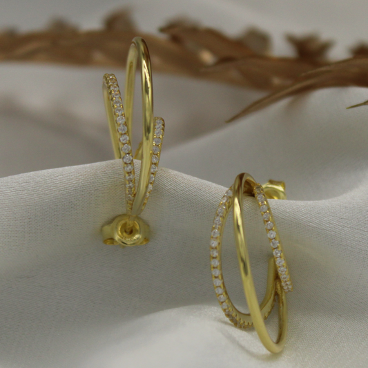 Crescent Hoop Earrings