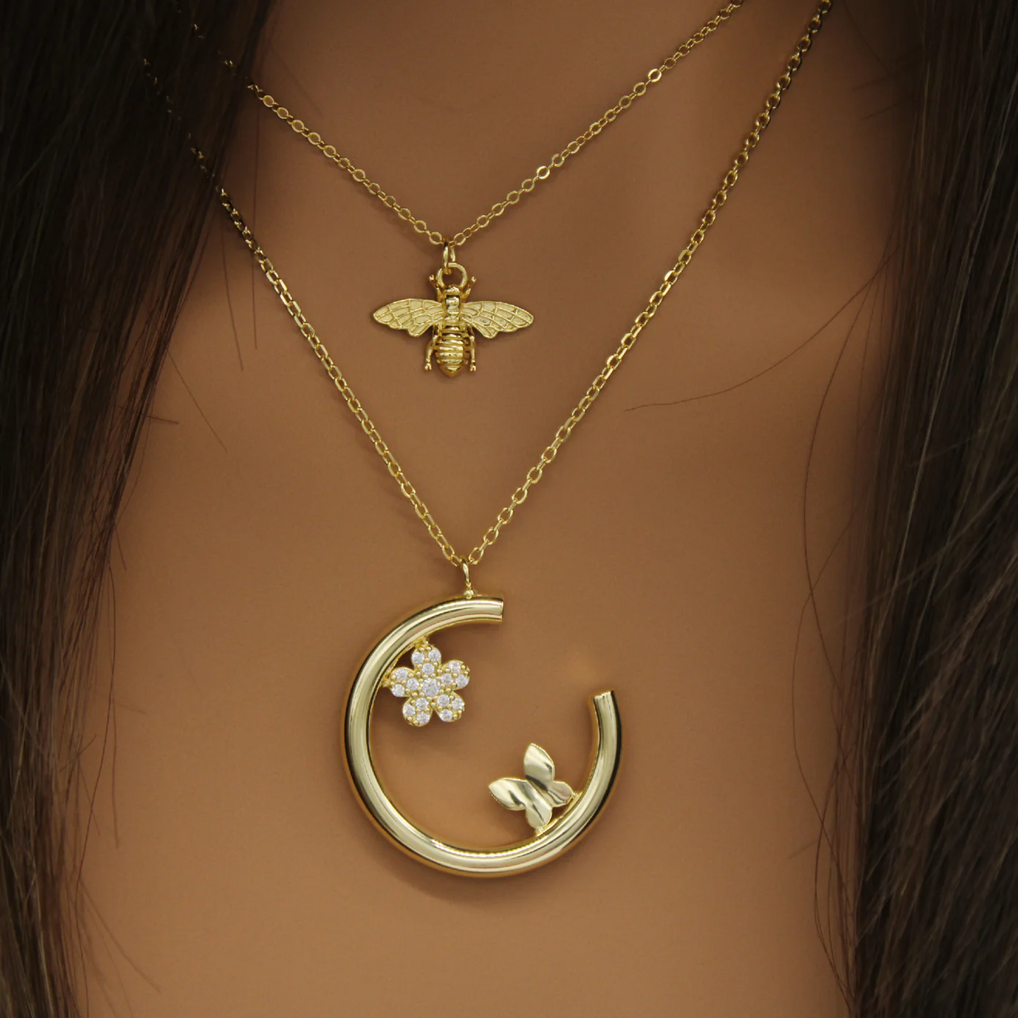 Golden Honeybee Necklace