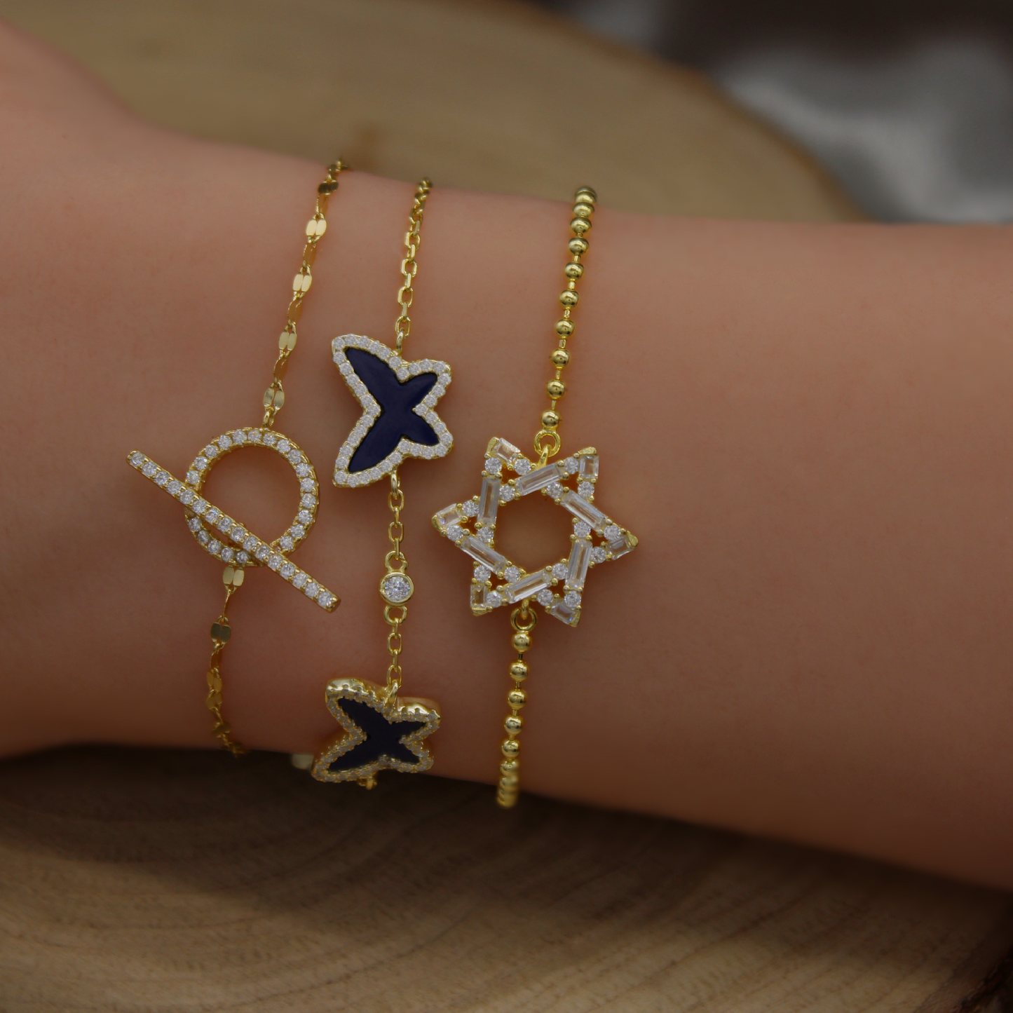 Lapis Butterfly Bracelet