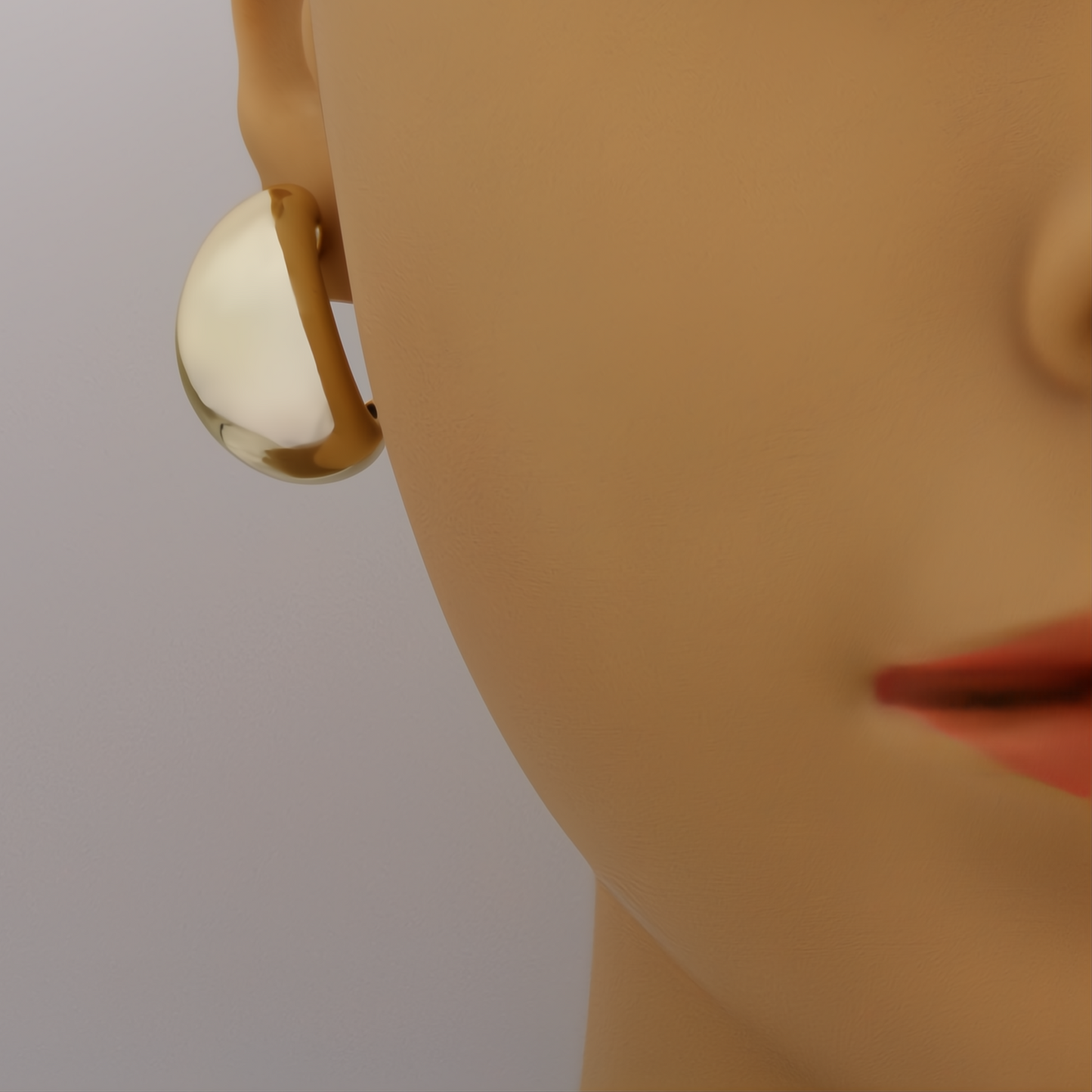 Sleek Dome Earrings