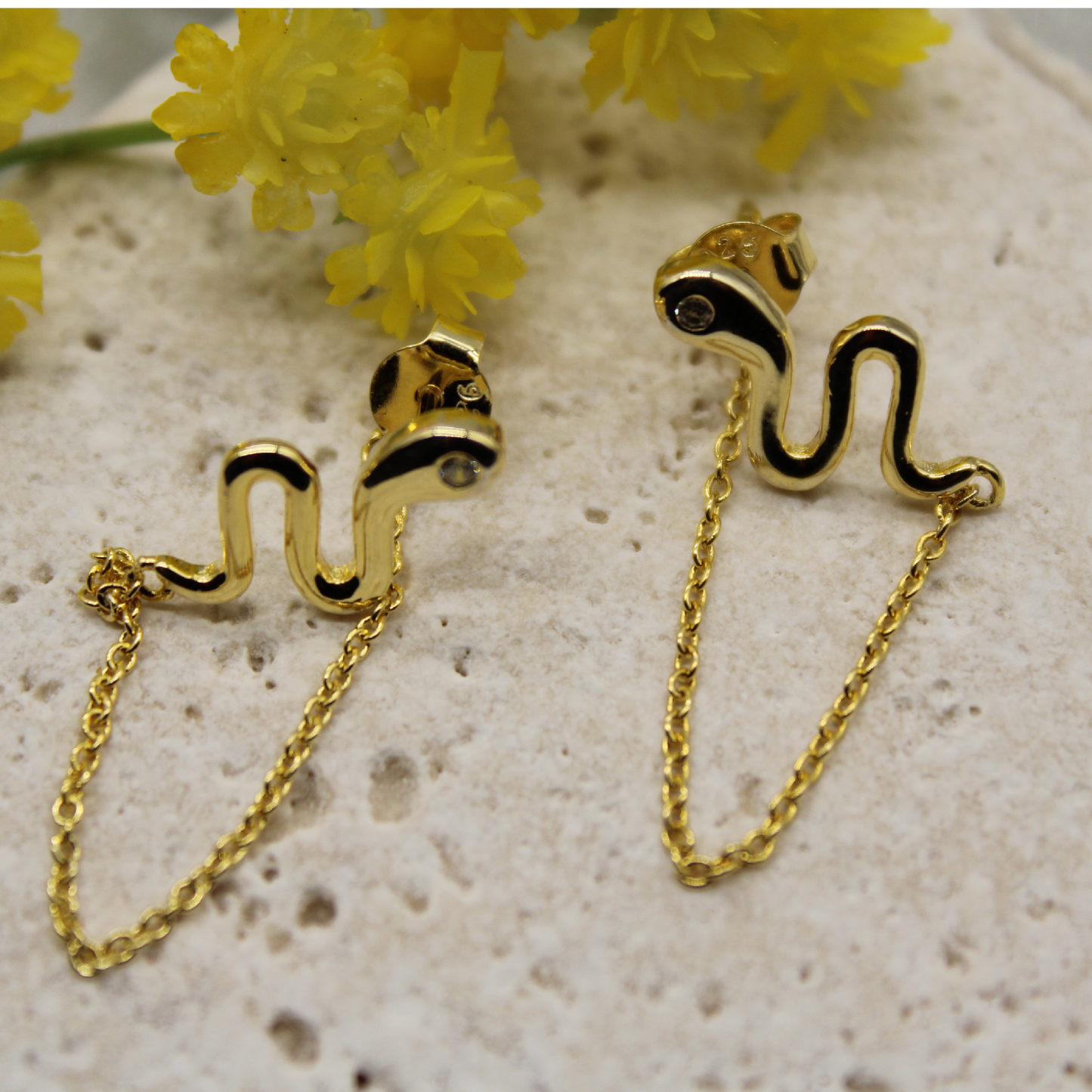 Golden Serpent Earrings