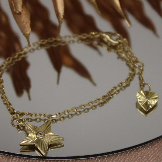 Twilight Heart & Star Bracelet