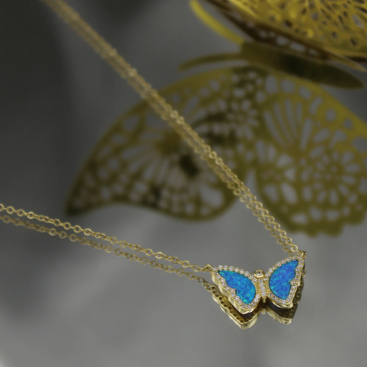 Azure Butterfly Necklace