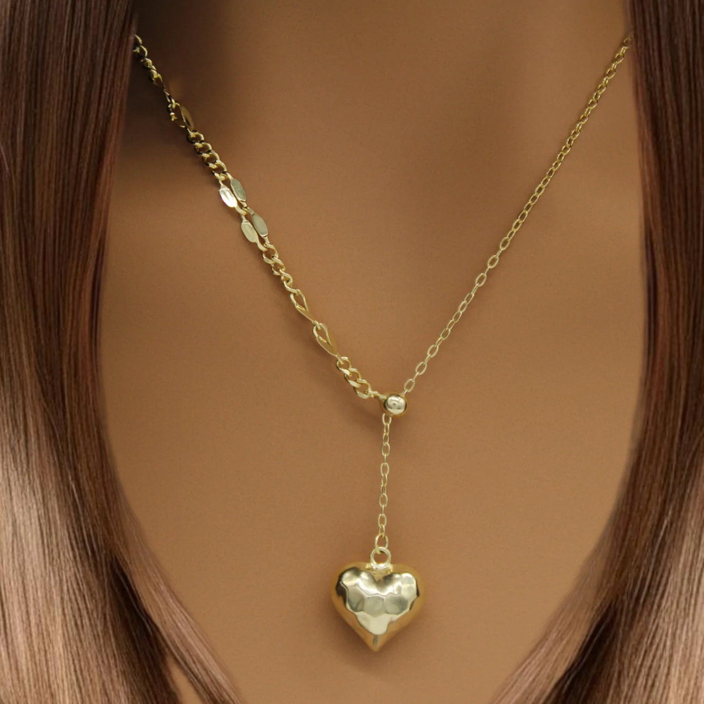 Hammered Heart Necklace