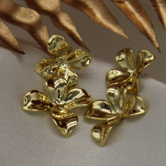 Golden Petal Earrings