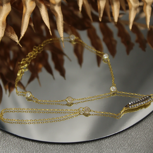 Golden Feather Bracelet