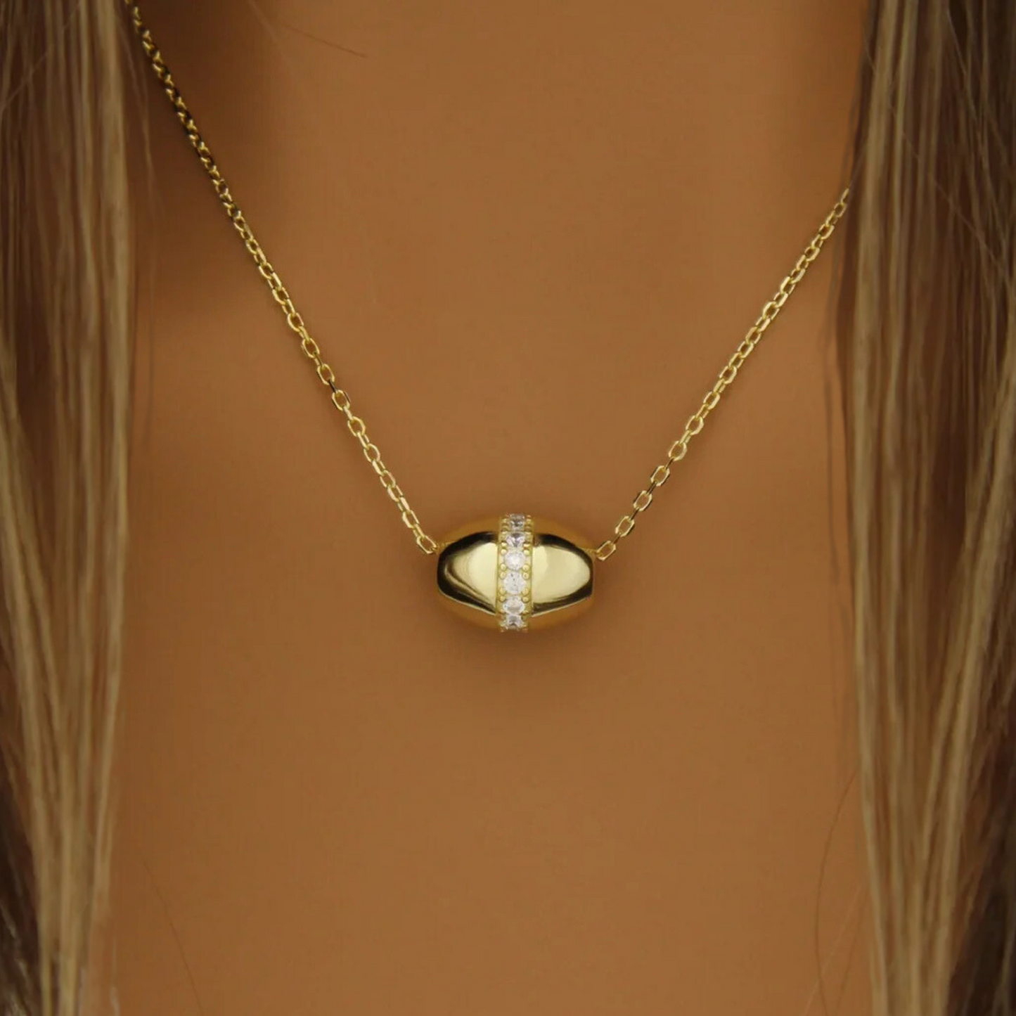 Golden Pebble Pendant