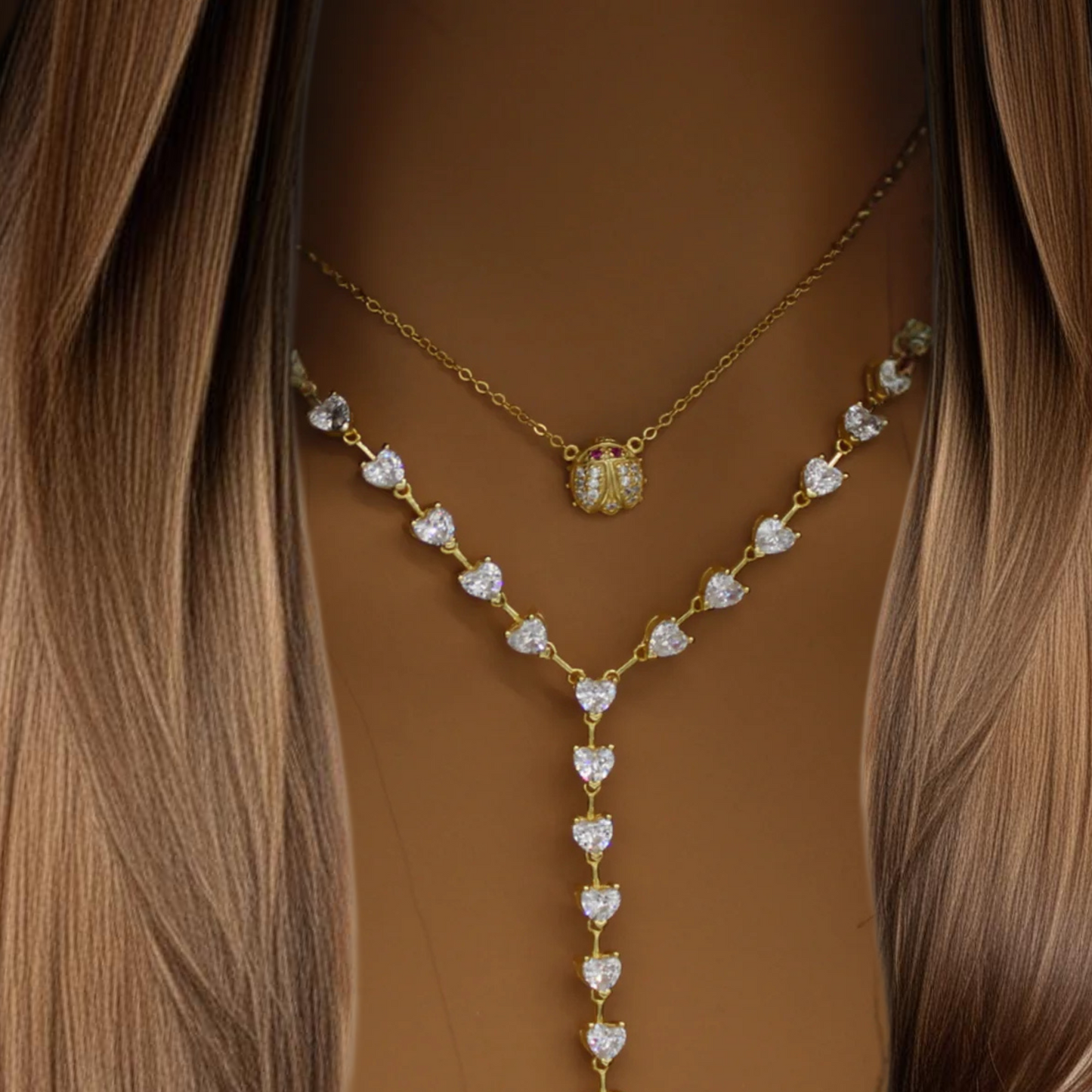 Heart's Embrace Y-Drop Choker