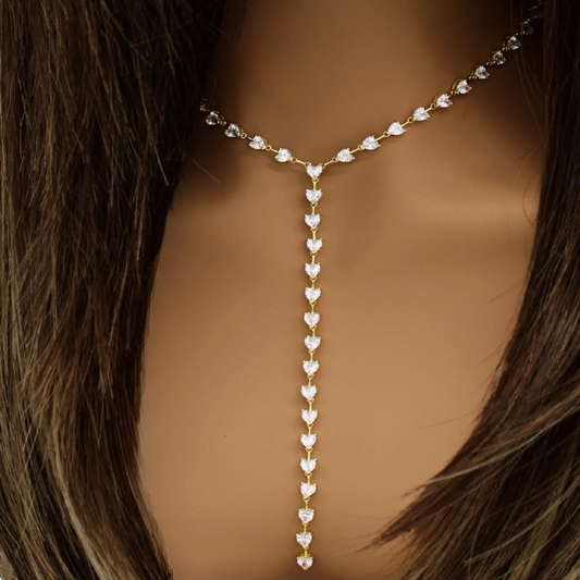 Heart's Embrace Y-Drop Choker