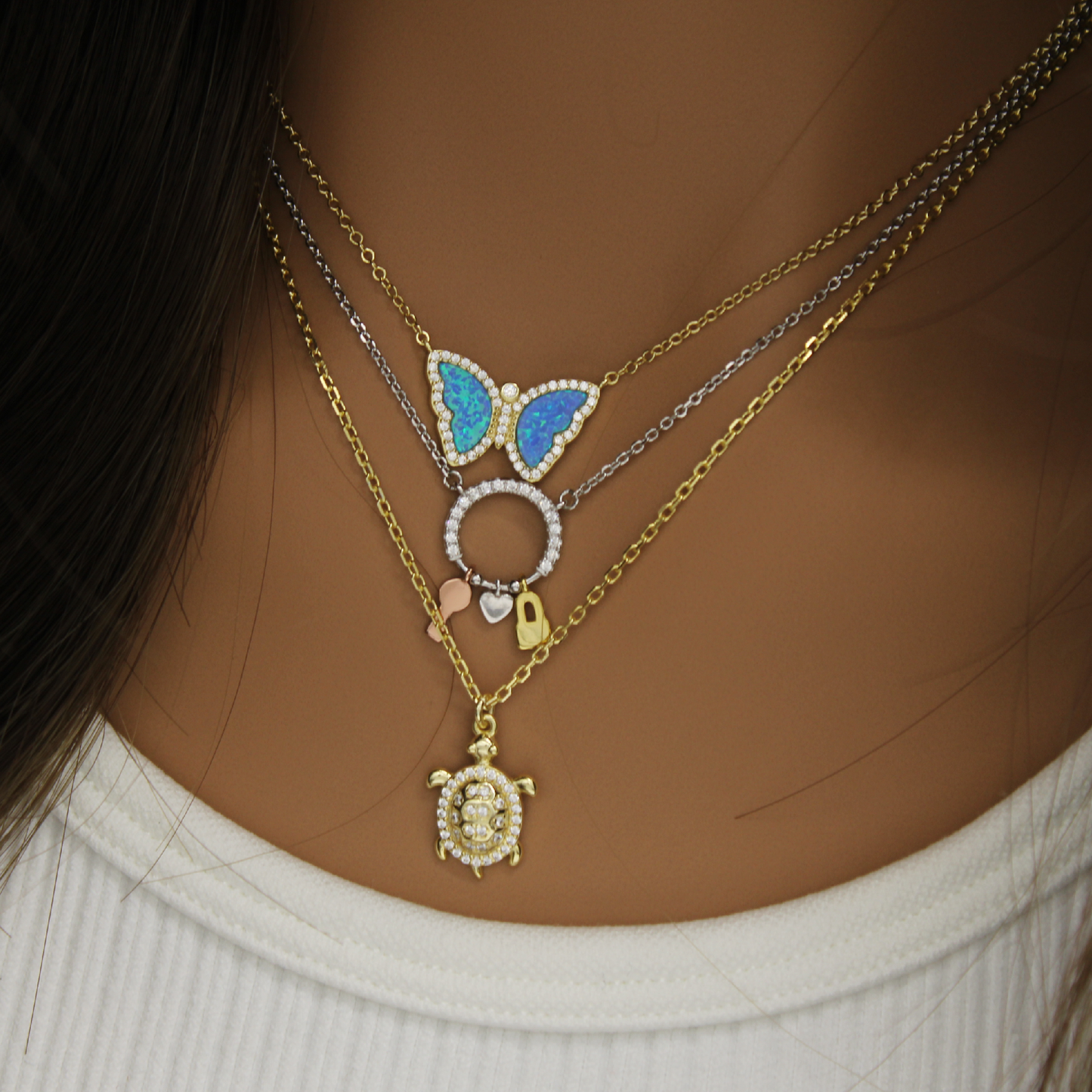 Azure Butterfly Necklace