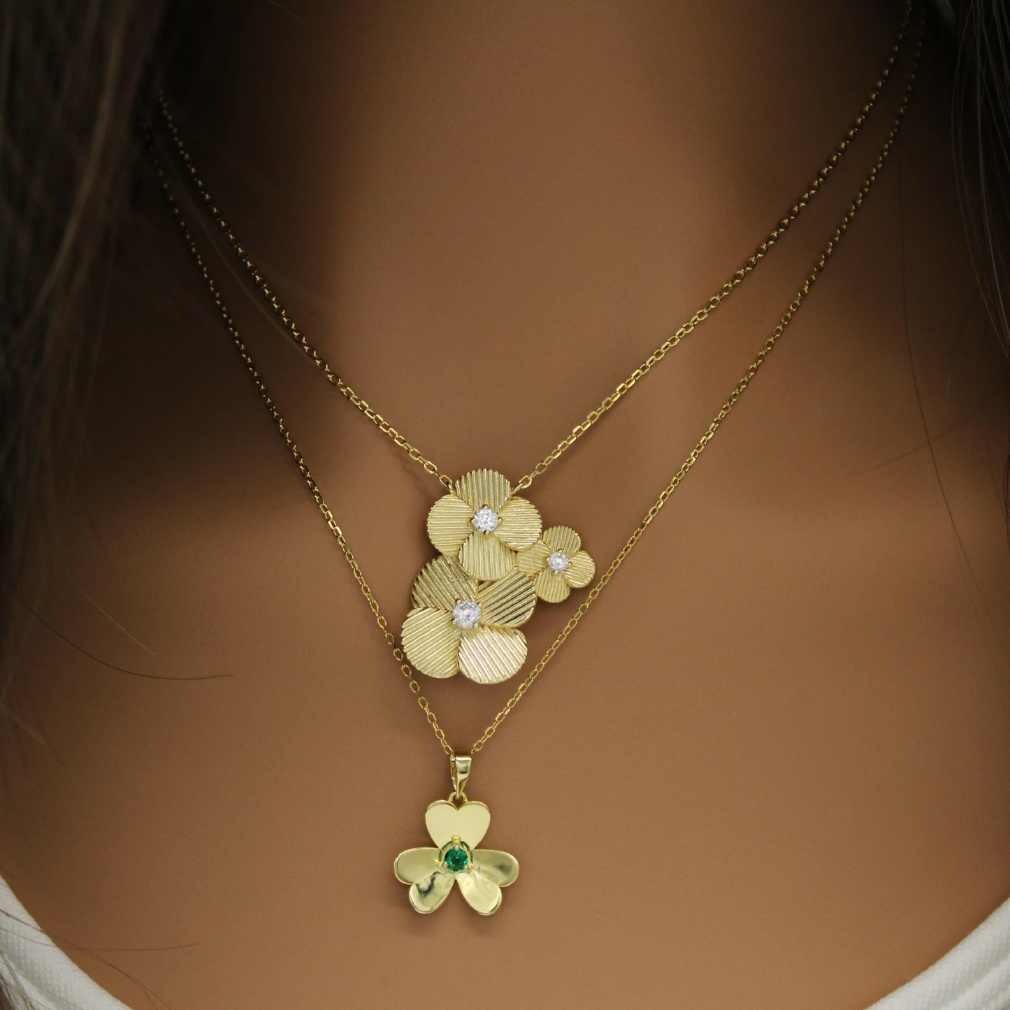 Golden Shamrock Necklace