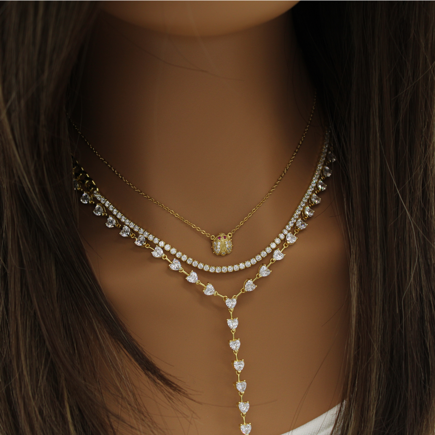 Heart's Embrace Y-Drop Choker