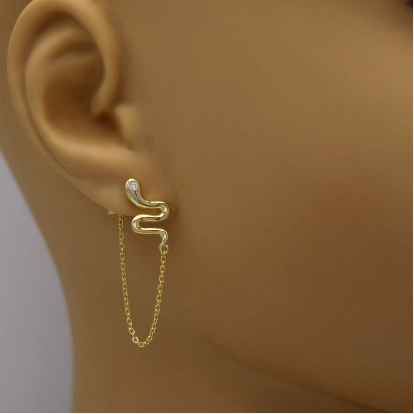 Golden Serpent Earrings