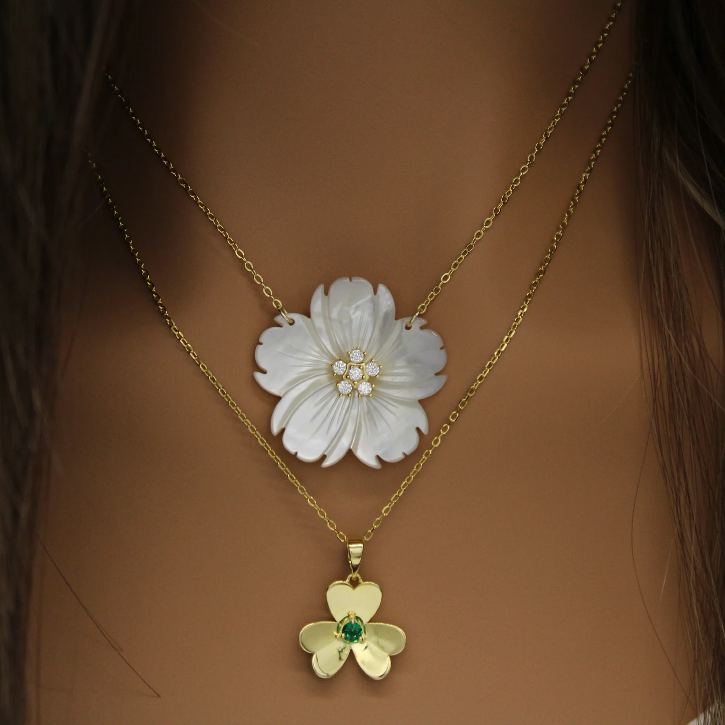 Golden Shamrock Necklace