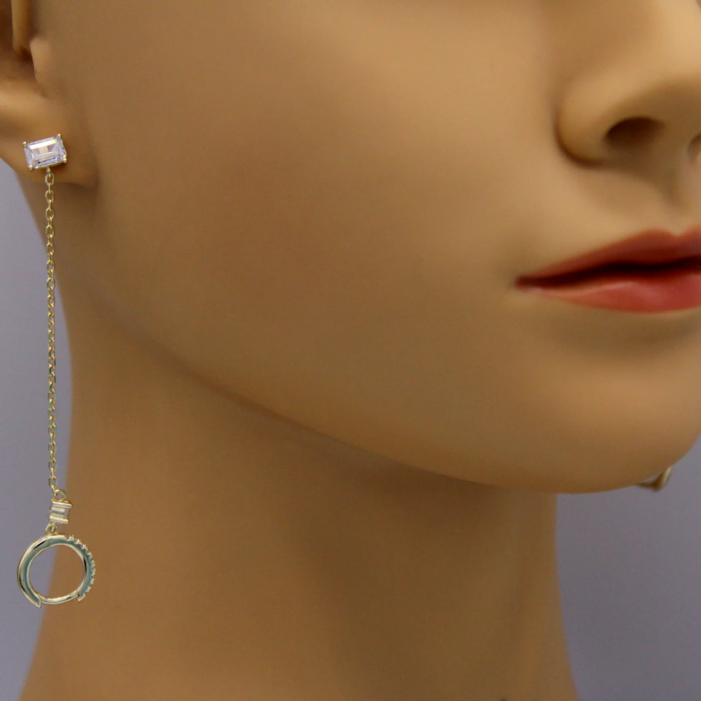 Radiant Hoop Chain Earrings