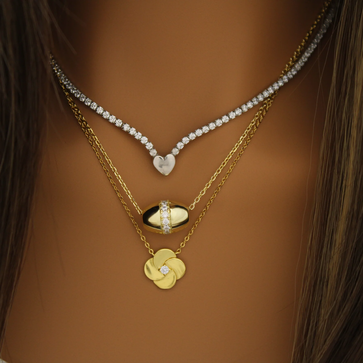 Golden Camellia Necklace