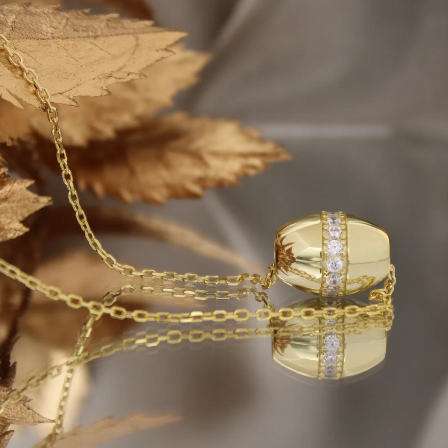 Golden Pebble Pendant