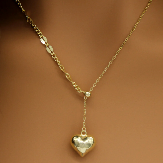 Hammered Heart Necklace