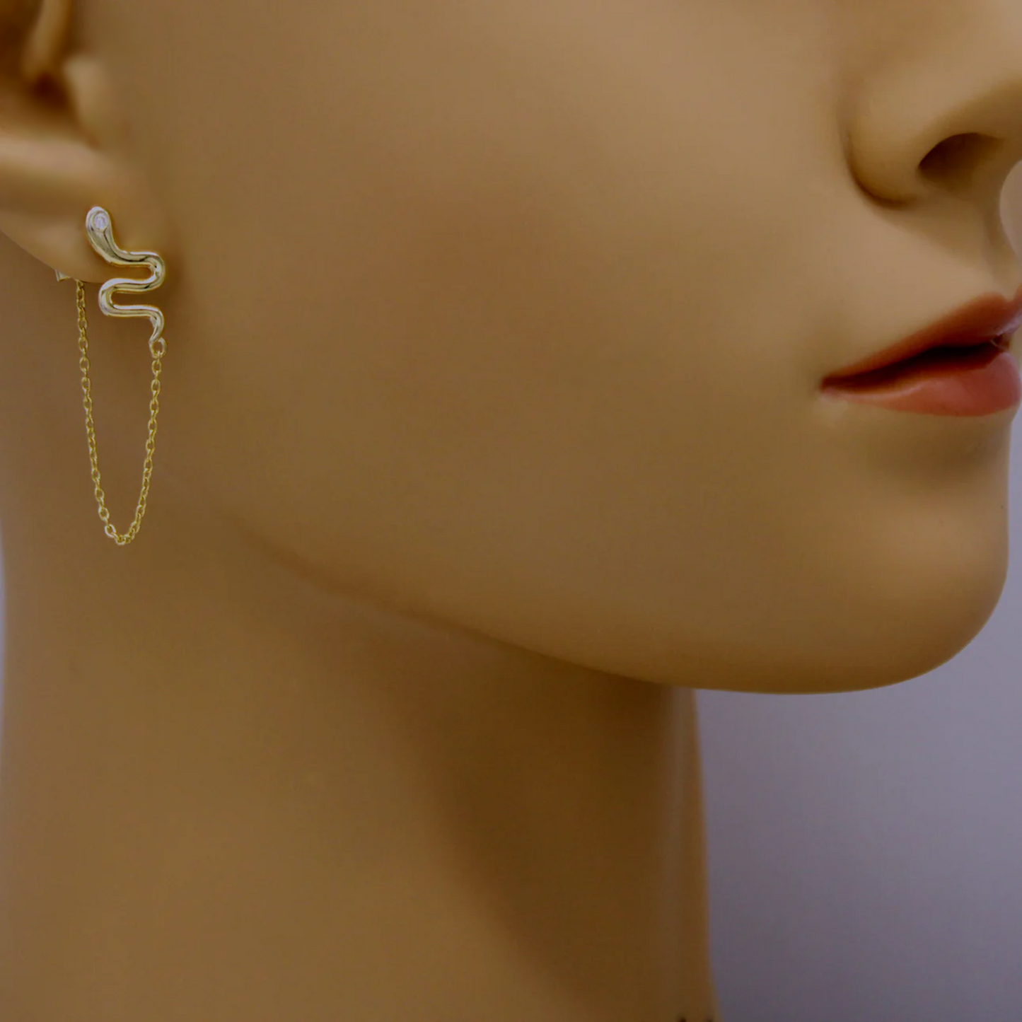 Golden Serpent Earrings