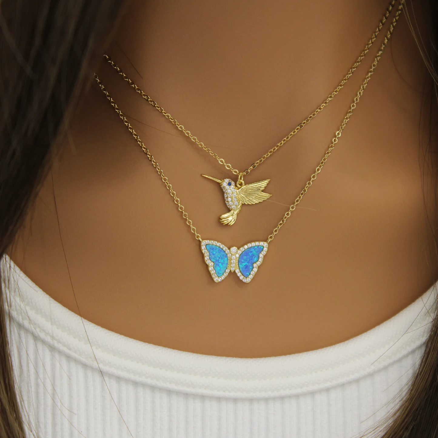 Azure Butterfly Necklace