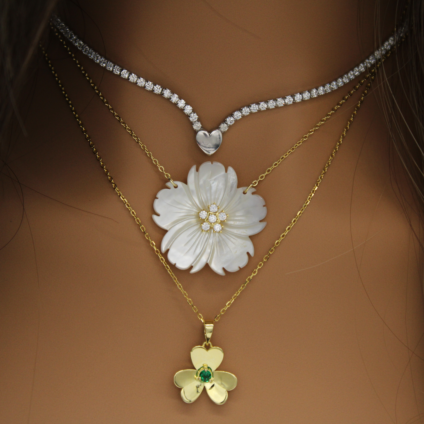 Golden Shamrock Necklace