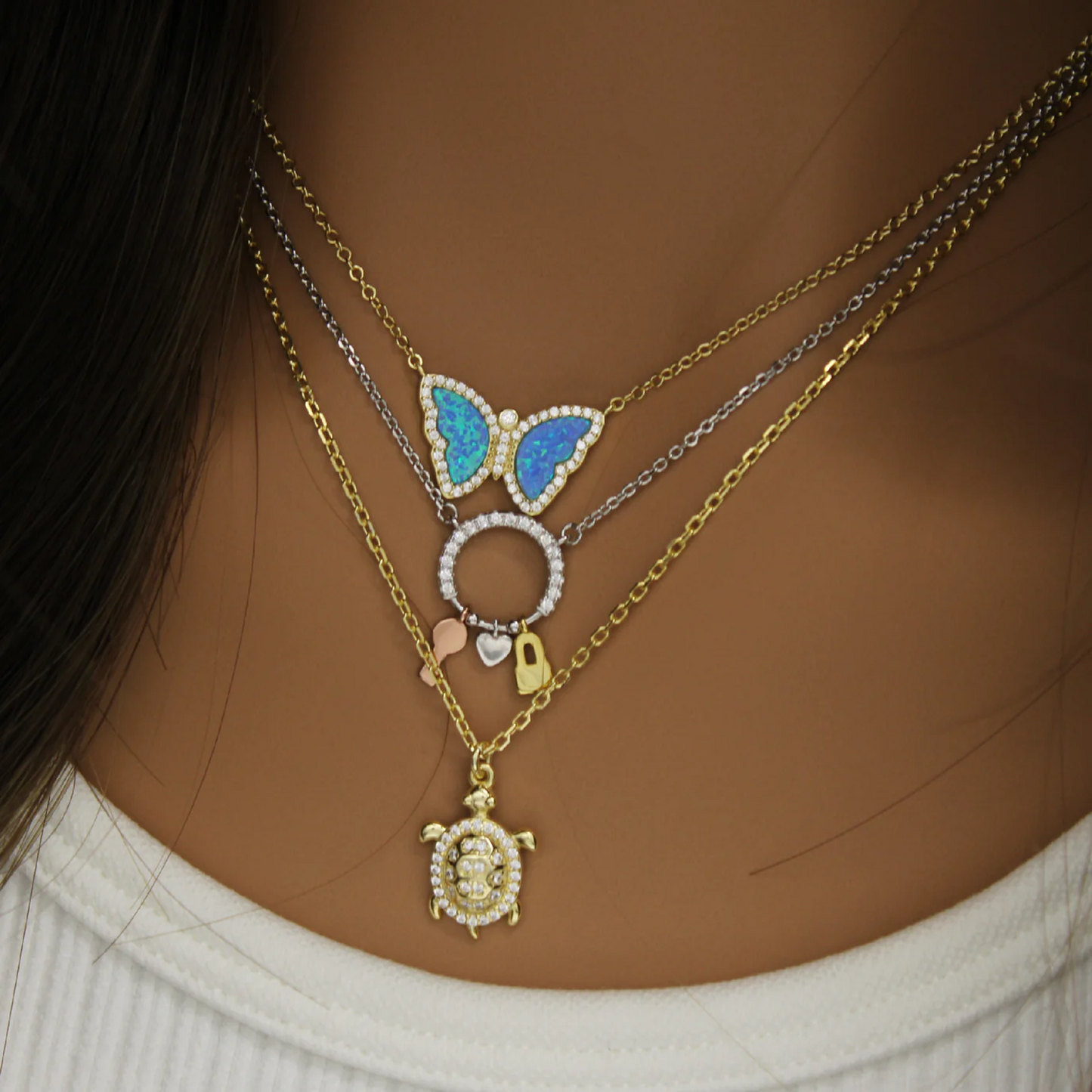 Golden Turtle Charm Necklace