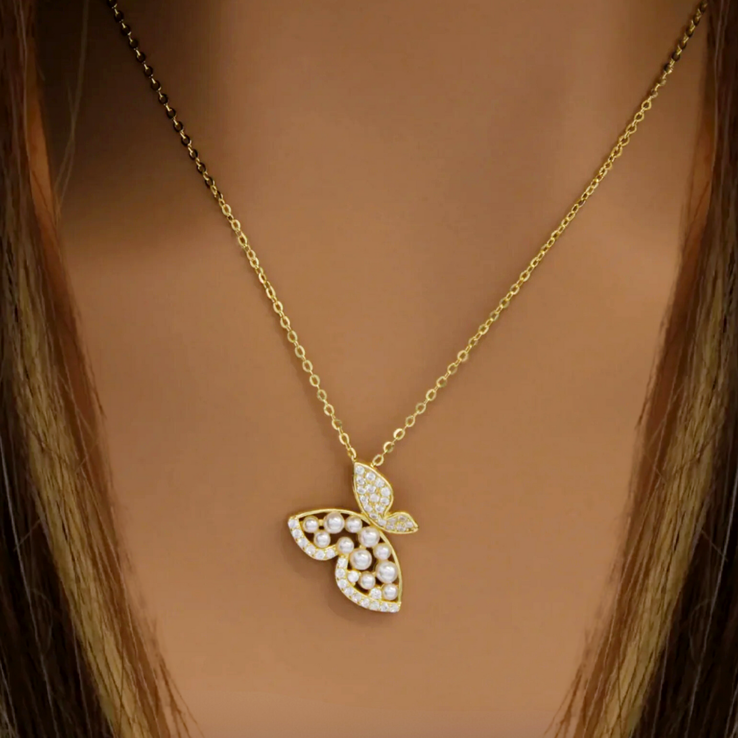 Wings of Pearl Necklace