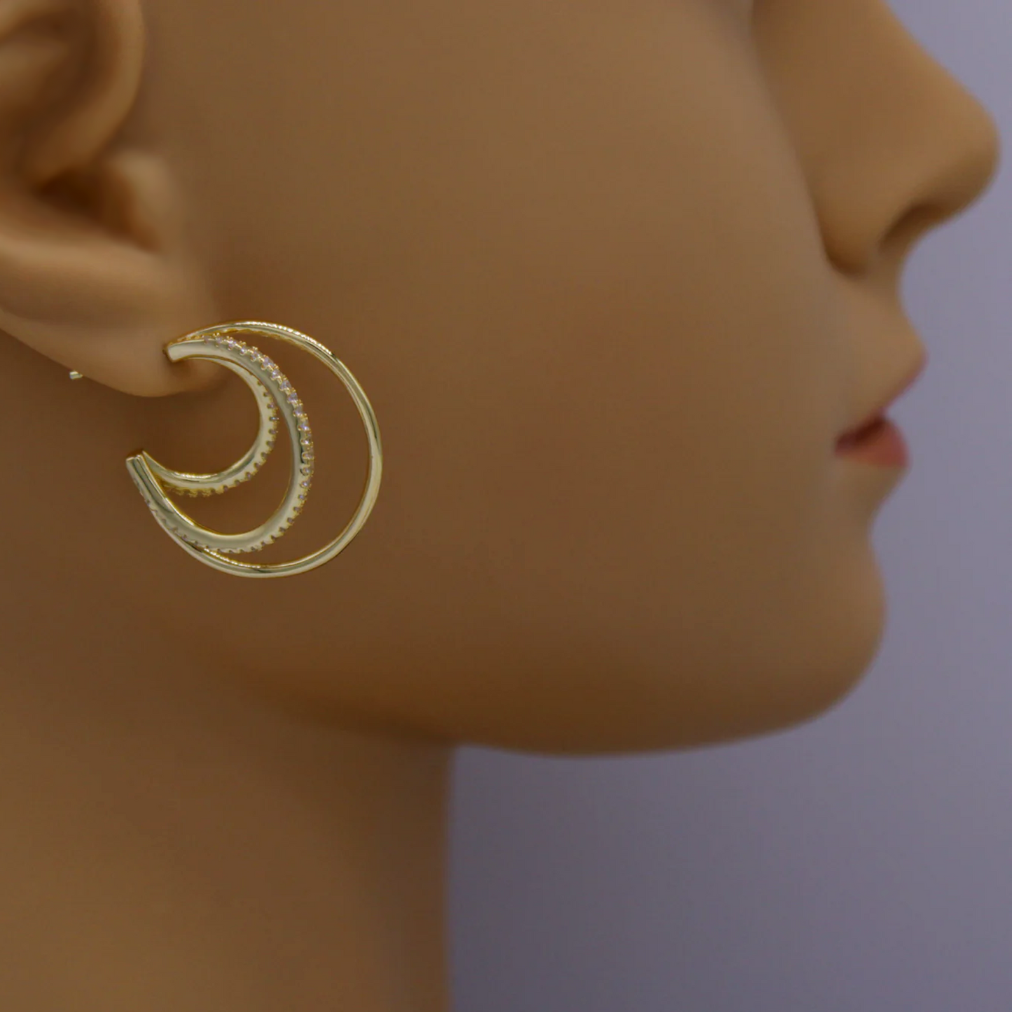 Crescent Hoop Earrings